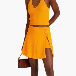 Sandro Paris rib knit midi skirt